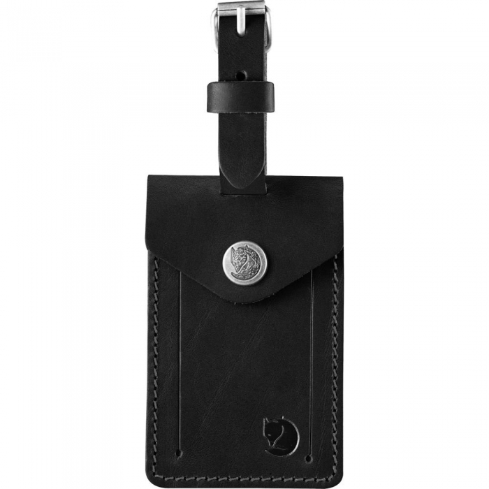 Leather Luggage Tag - Black