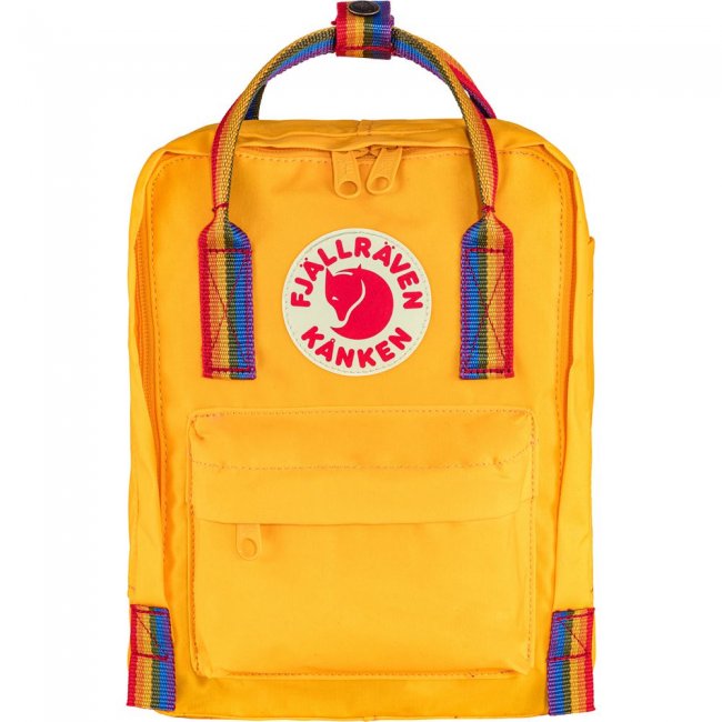 Kanken Rainbow Mini - Warm Yellow-Rainbow Pattern Kanken Rainbow Mini - Warm Yellow-Rainbow Pattern