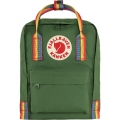 Kanken Rainbow Mini - Spruce Green-Rainbow Pattern