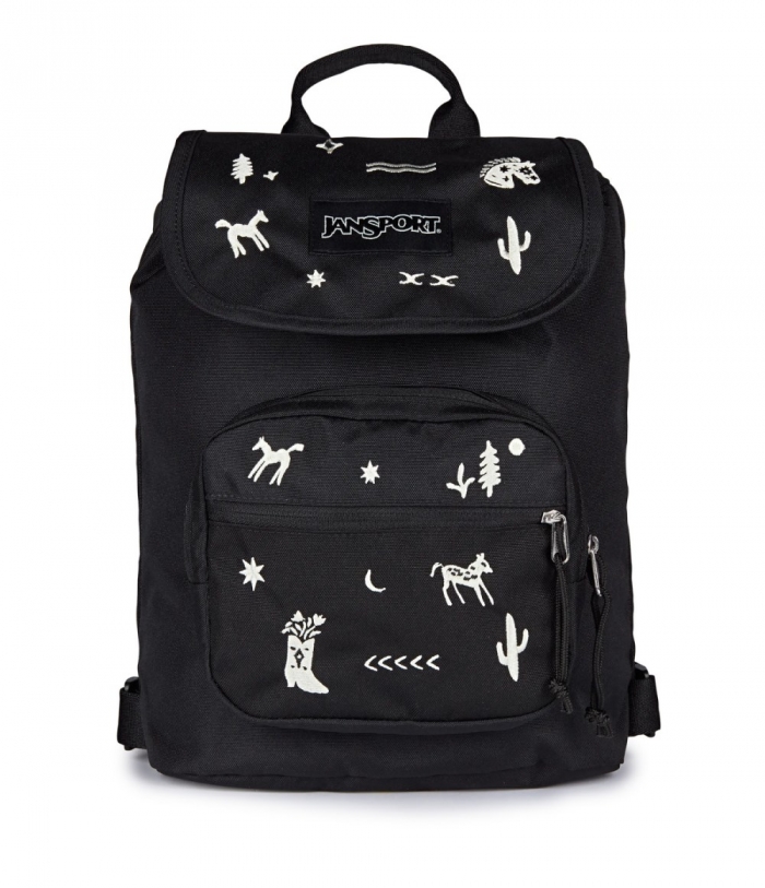 Jansport Highlands Mini Pack - Yeehaw and Horse Black with White Embroidery