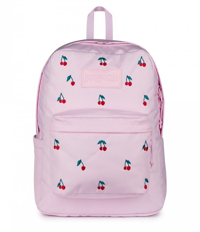 Jansport SuperBreak? Plus - Pink Ice Cherry Embroidery