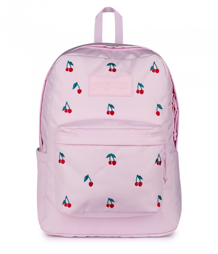 Jansport SuperBreak? Plus - Pink Ice Cherry Embroidery