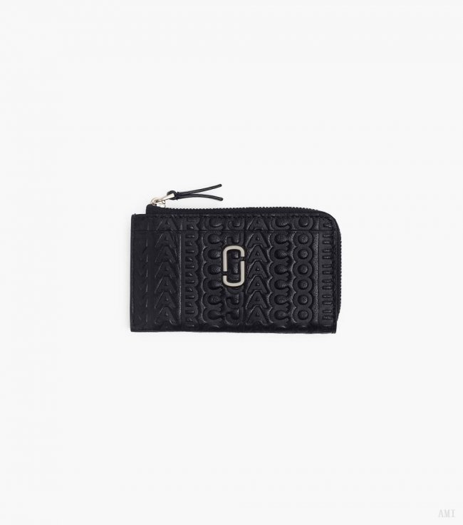 The Monogram Debossed J Marc Top Zip Multi Wallet