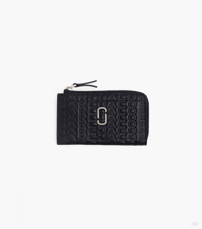 The Monogram Debossed J Marc Top Zip Multi Wallet