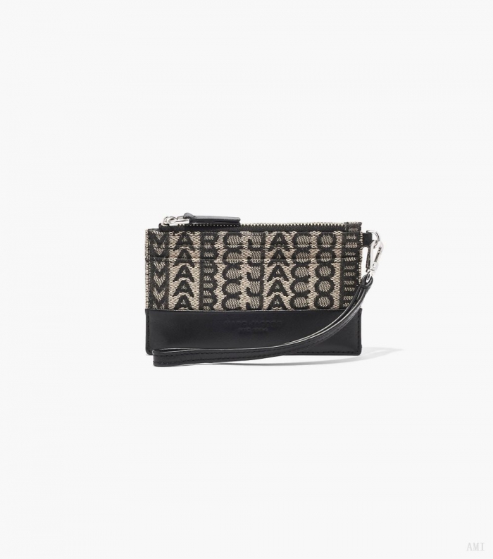 The Monogram Top Zip Wristlet