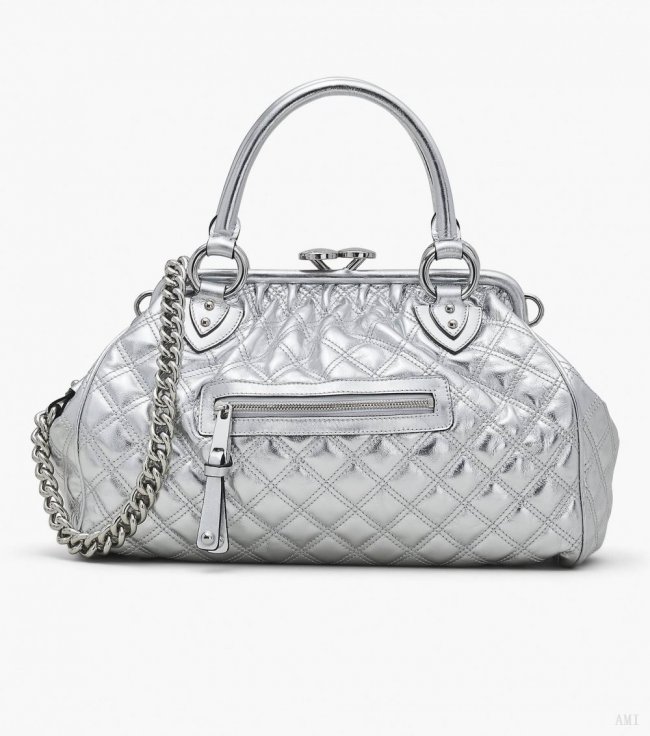 Re-Edition Quilted Metallic Leather Stam Bag Re-Edition Quilted Metallic Leather Stam Bag