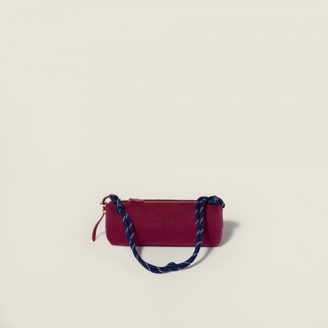 Miu Miu Gabardine pouch - Cherry/Baltic Blue