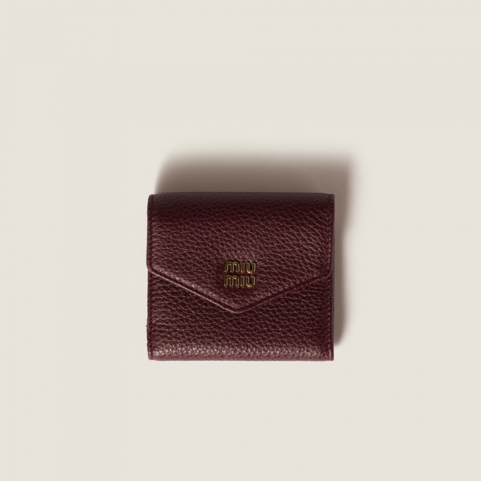 Miu Miu Small leather wallet Burgundy