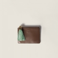 Miu Miu Leather card holder Burnt / Aquamarine Miu Miu Leather card holder Burnt / Aquamarine