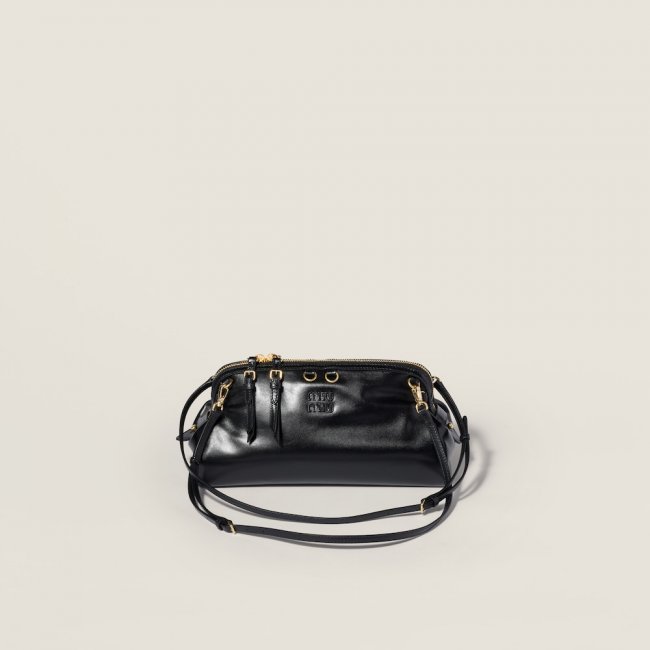 Miu Miu Caprice shiny leather clutch Black Miu Miu Caprice shiny leather clutch Black
