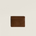 Miu Miu Nappa leather card holder Oak Miu Miu Nappa leather card holder Oak