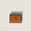 Miu Miu Small leather wallet Cognac / Palisander Miu Miu Small leather wallet Cognac / Palisander