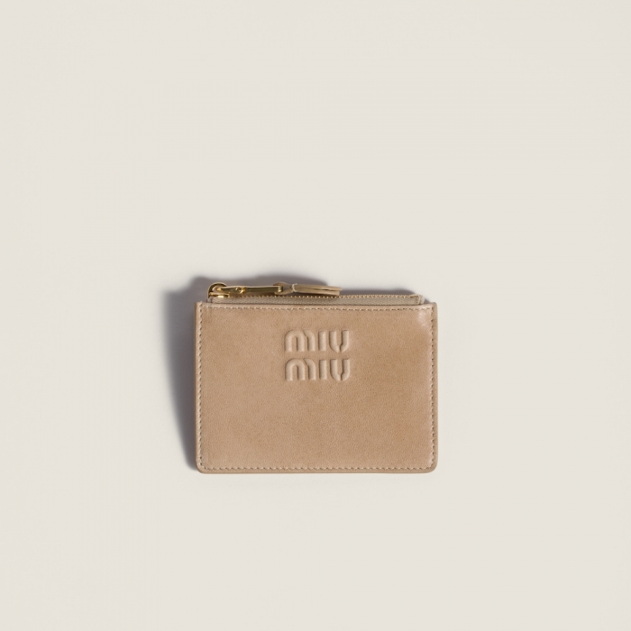 Miu Miu Nappa leather card holder Cord