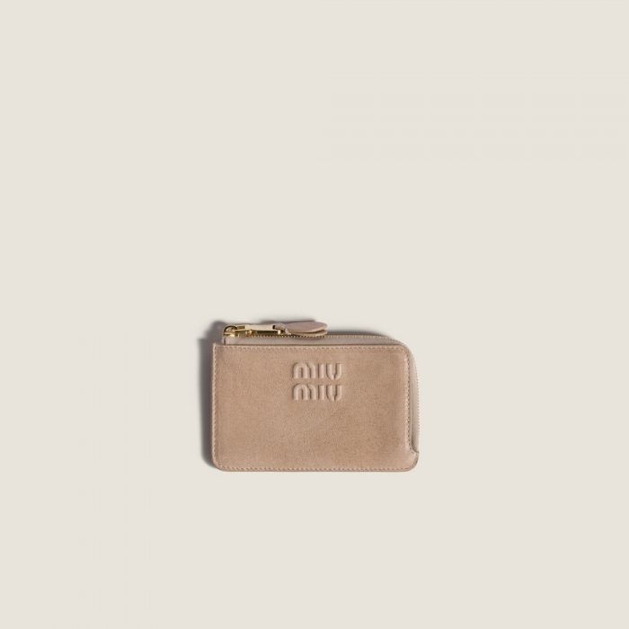 Miu Miu Nappa leather envelope card holder Cord