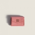 Miu Miu Small leather wallet Camelia / Cognac Miu Miu Small leather wallet Camelia / Cognac