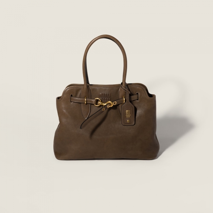 Miu Miu Aventure nappa leather bag Tundra