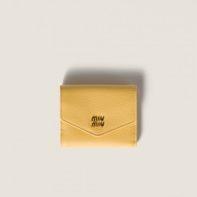 Miu Miu Small leather wallet Yellow Miu Miu Small leather wallet Yellow