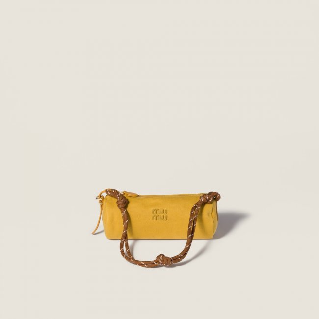 Miu Miu Gabardine pouch - Topaz/Brandy