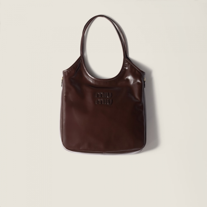 Miu Miu Ivy leather bag Dark Brown