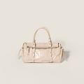 Miu Miu Shiny leather handbag Travertine Stone