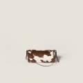 Miu Miu Printed leather pouch - White/Burnt Sienna Miu Miu Printed leather pouch - White/Burnt Sienna