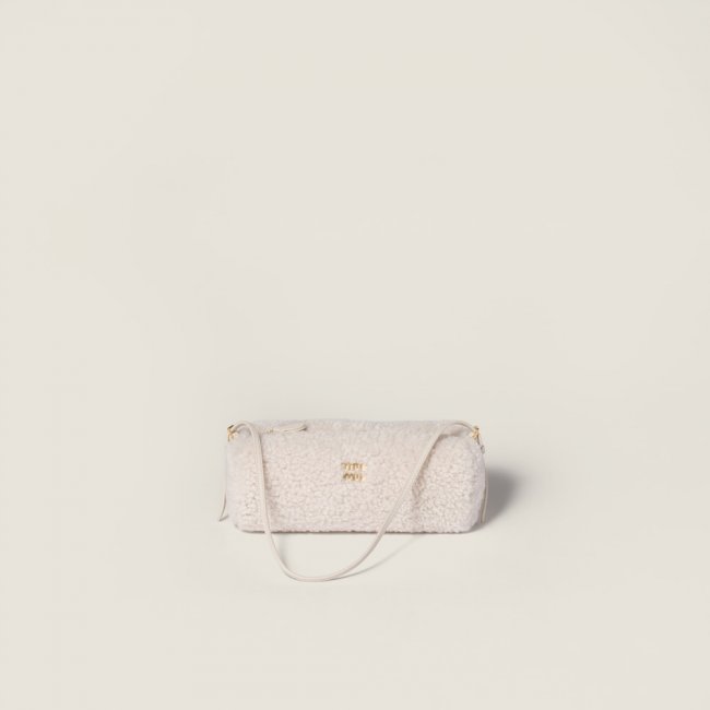Miu Miu Shearling Pouch - Ivory Miu Miu Shearling Pouch - Ivory