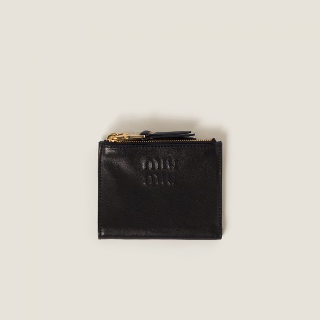 Miu Miu Small nappa leather wallet Black Miu Miu Small nappa leather wallet Black