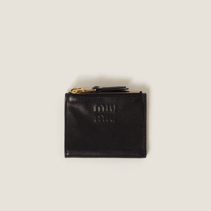 Miu Miu Small nappa leather wallet Black