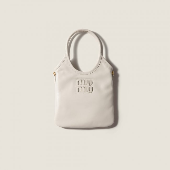 Miu Miu Ivy leather handbag White