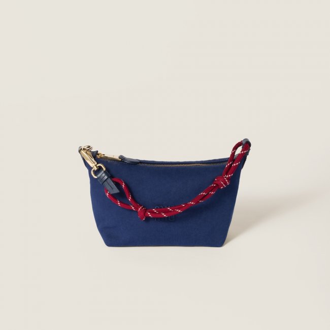 Miu Miu Gabardine pouch - Indigo/Amaranth