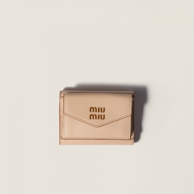 Miu Miu Small leather wallet Cord / Cognac