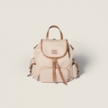 Miu Miu Canvas and leather backpack Cord Beige / Brandy Miu Miu Canvas and leather backpack Cord Beige / Brandy