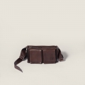 Miu Miu Utilitaire nappa leather shoulder bag Sienna Miu Miu Utilitaire nappa leather shoulder bag Sienna