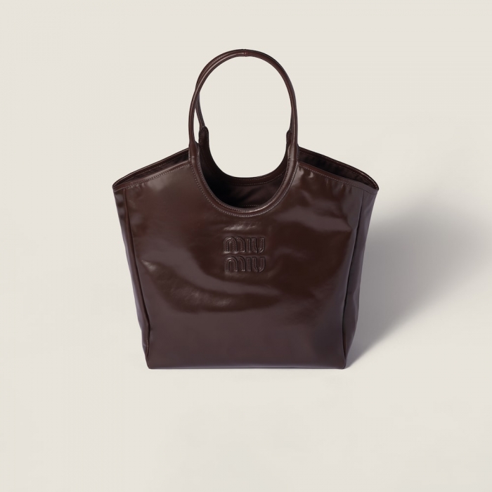 Miu Miu Ivy leather bag Dark Brown
