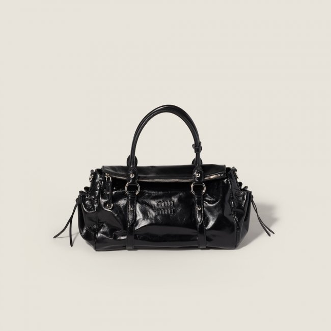 Miu Miu Shiny leather handbag Black Miu Miu Shiny leather handbag Black