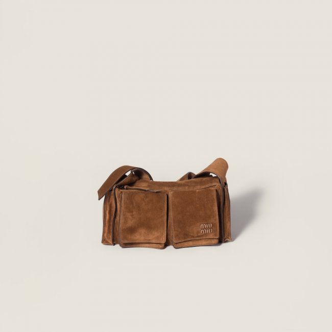 Miu Miu Utilitaire suede shoulder bag Cocoa Brown Miu Miu Utilitaire suede shoulder bag Cocoa Brown