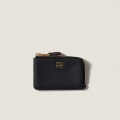 Miu Miu Leather pouch card holder Black Miu Miu Leather pouch card holder Black