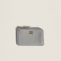 Miu Miu Leather pouch card holder Pearl Gray Miu Miu Leather pouch card holder Pearl Gray