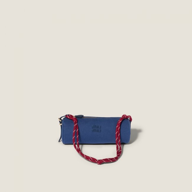 Miu Miu Gabardine pouch - Indigo/Amaranth
