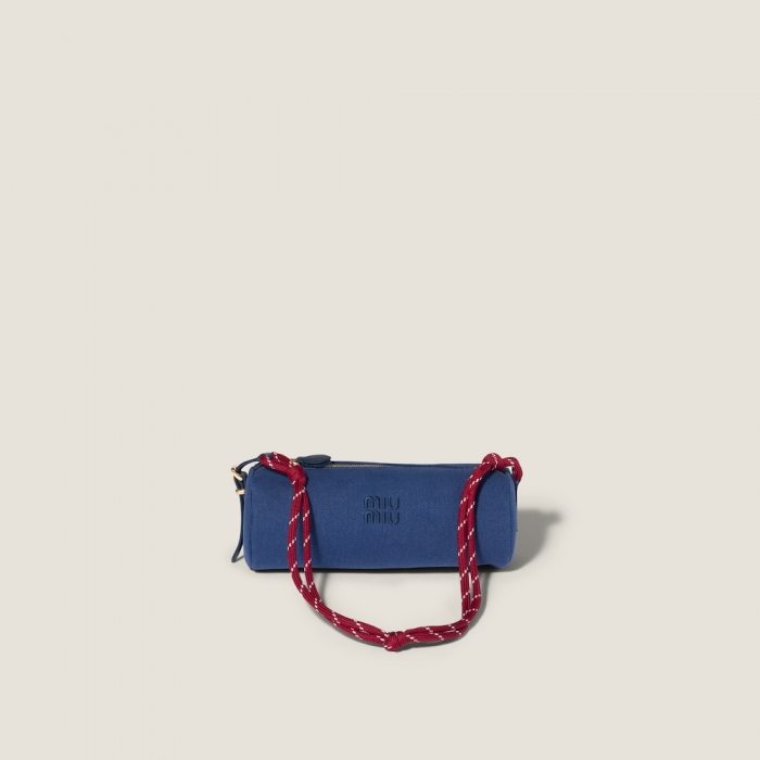 Miu Miu Gabardine pouch - Indigo/Amaranth