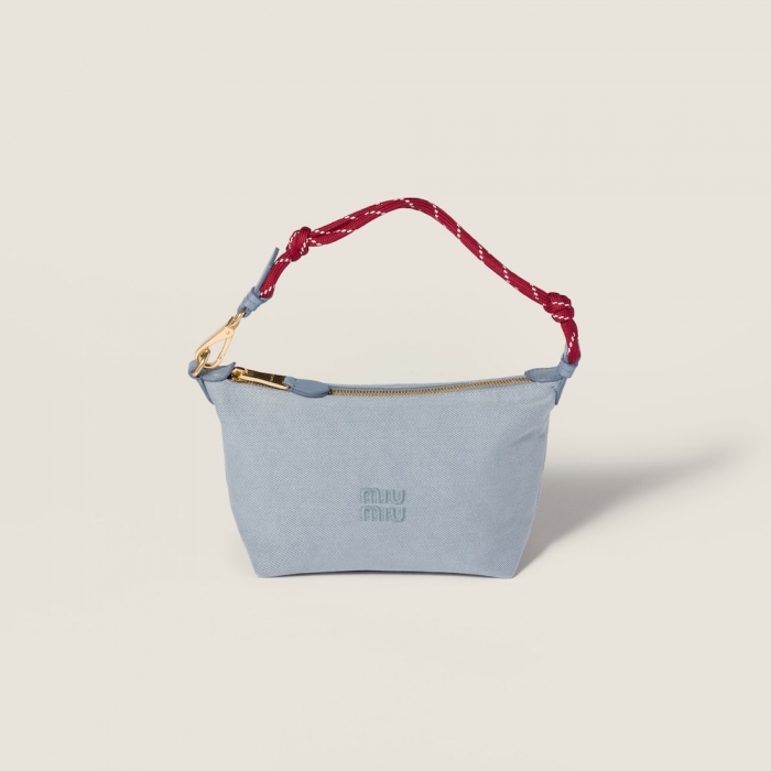 Miu Miu Gabardine pouch - Astral Blue/Amaranth