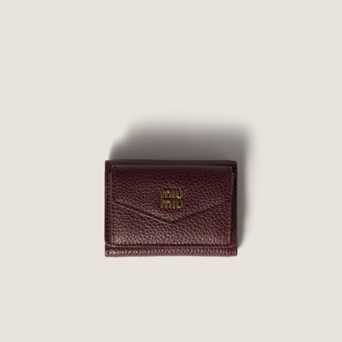 Miu Miu Small leather wallet Burgundy