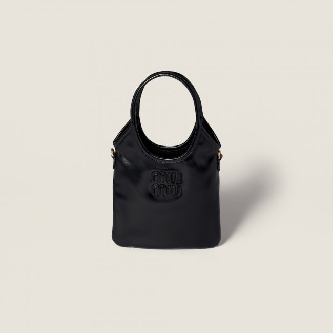 Miu Miu Ivy leather handbag Black