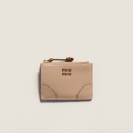 Miu Miu Leather card holder Cord / Cognac