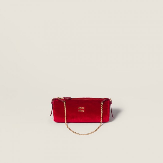 Miu Miu Velvet pouch - Red Miu Miu Velvet pouch - Red