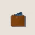 Miu Miu Small leather wallet Cognac / Astral Blue Miu Miu Small leather wallet Cognac / Astral Blue