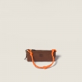 Miu Miu Gabardine pouch - Cocoa Brown/Orange