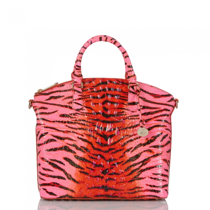 Brahmin Large Duxbury Satchel Pink Feline Ombre Melbourne ID:Brahmin-203073