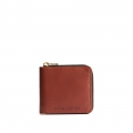 Portland Small Zipper Bifold Wallet - Chestnut