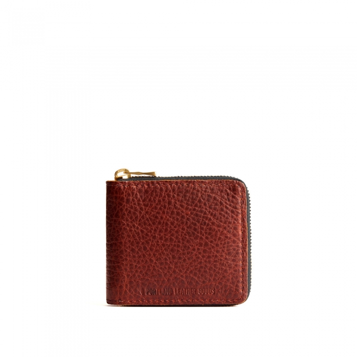 Portland Small Zipper Bifold Wallet - Nutmeg